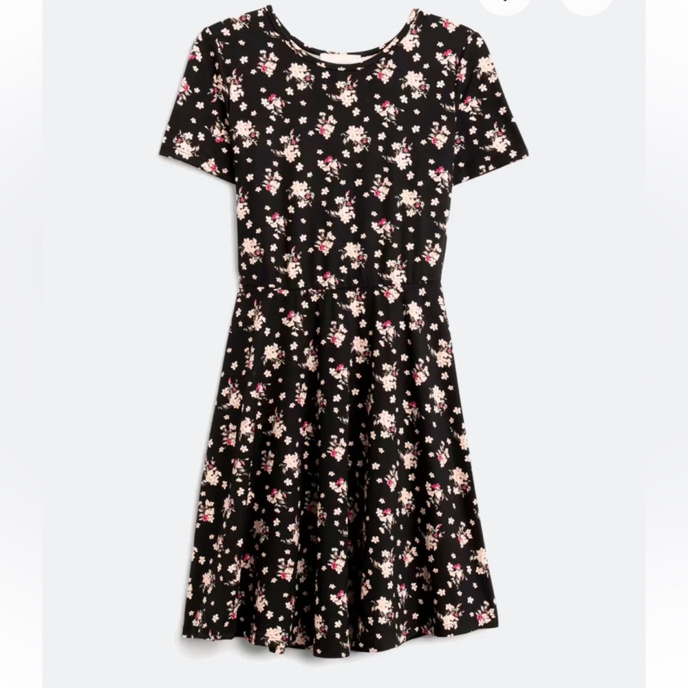 French Grey Black and Pink Casual Midi Sundress